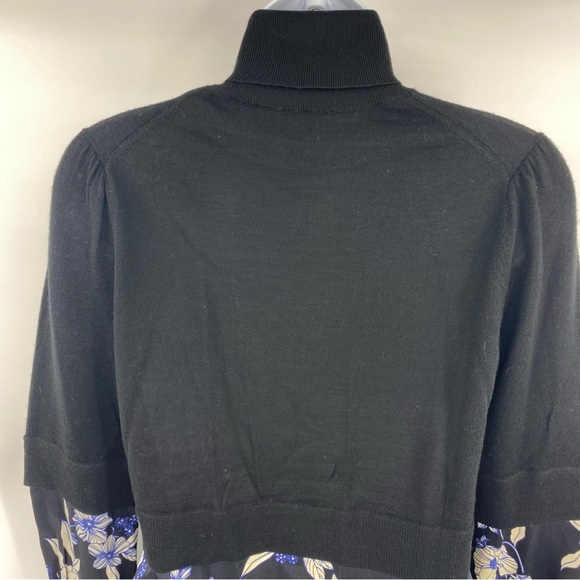 Veronica Beard | Nina Layered Slim-fit Jumper Mixed Media Sweater Silk Wool | S - Picture 10 of 13